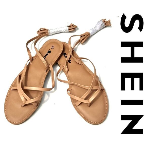 🍍3/$15🍍 SHEIN Lace Up Thong Sandals - Picture 1 of 5